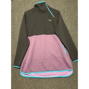 LL bean airlight knit 1/2 zip pullover womens colorblock Large regular read